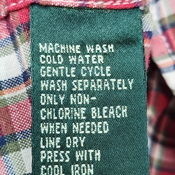 Lauren Ralph Lauren Red Plaid Button Down Shirt - Picture 8 of 8